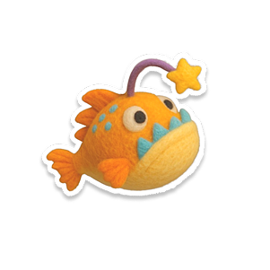 Felt lamp fish